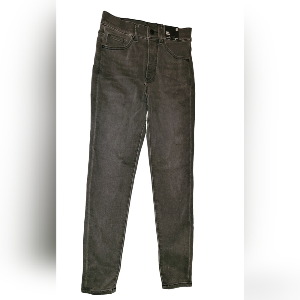 Express Jeans - gray denim hyper stretch skinny high rise bnwt sz 0S
